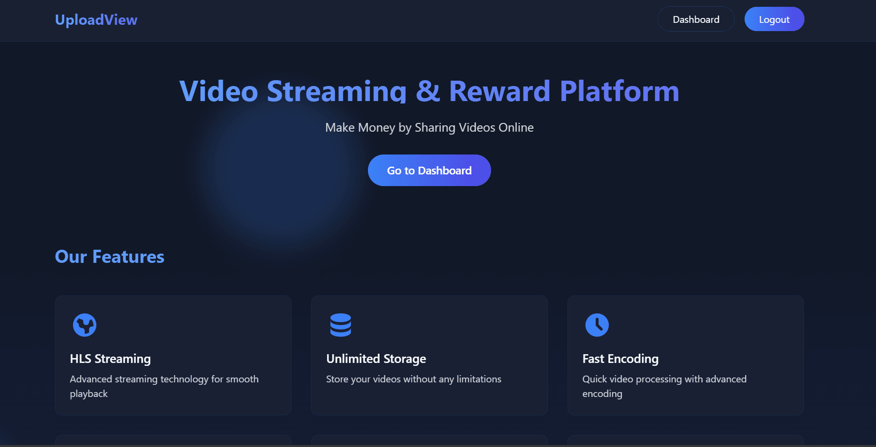 Video Streaming Site website preview